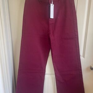 Chic Burgundy Flare Jeans